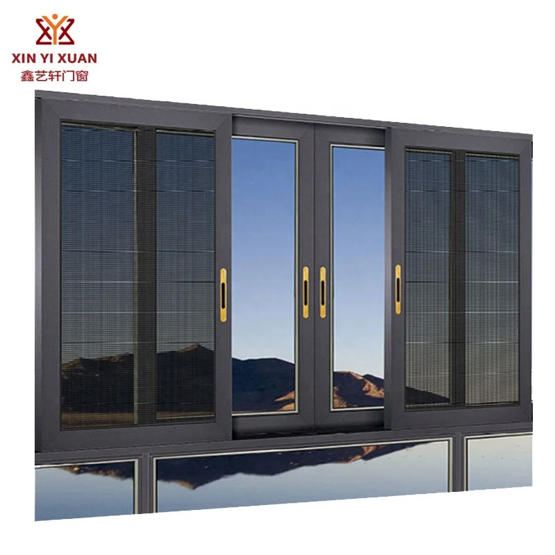 
manufacturer of aluminium windows house window design anti noise sliding balcony window aluminum frame tempered glass window 