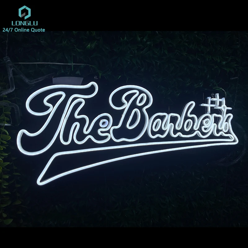 Black acrylic back white jacket flex neon sign DC12V led illuminated flex neon sign