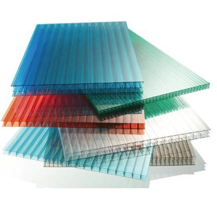 Crystal Light Weight Muti Wall 8mm 10mm Awning Carport PC Panel Polycarbonate Hollow Sheet