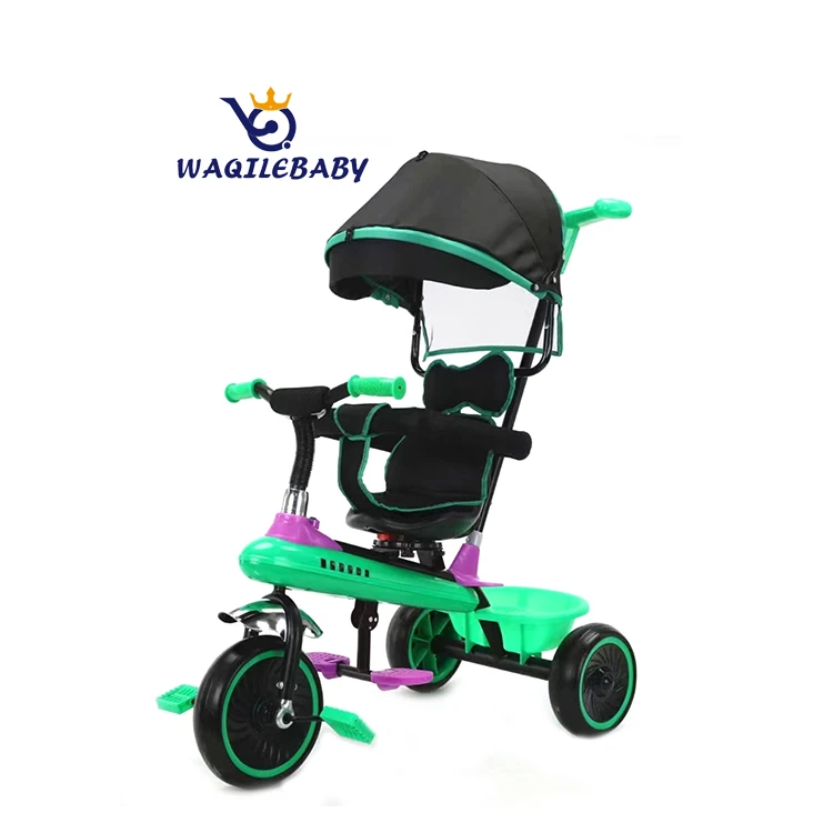 WQL wholesale three wheels 4 in 1 kids tricycle pedal bike child rickshaw baby tricycle