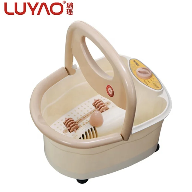 Luyao Cheap Price Air Bubble Heated Foot Bath Massager Basin