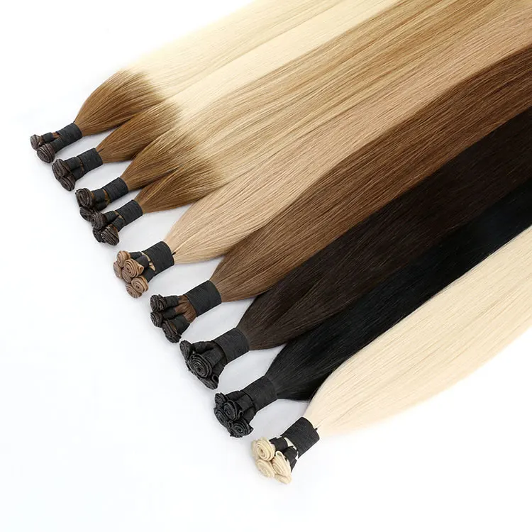 High Quality Ultra Thin Custom Logo Double Drawn Slavic Remy Genius Hair Extensions
