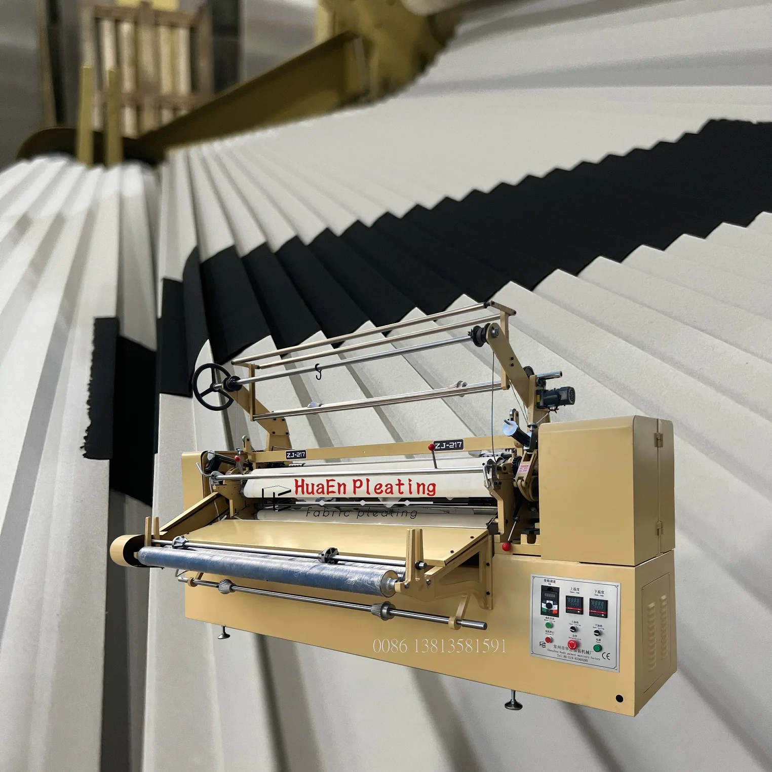 HuaEn Pleating plise plisket Plissage plisowanie Nida fabric pleating machine