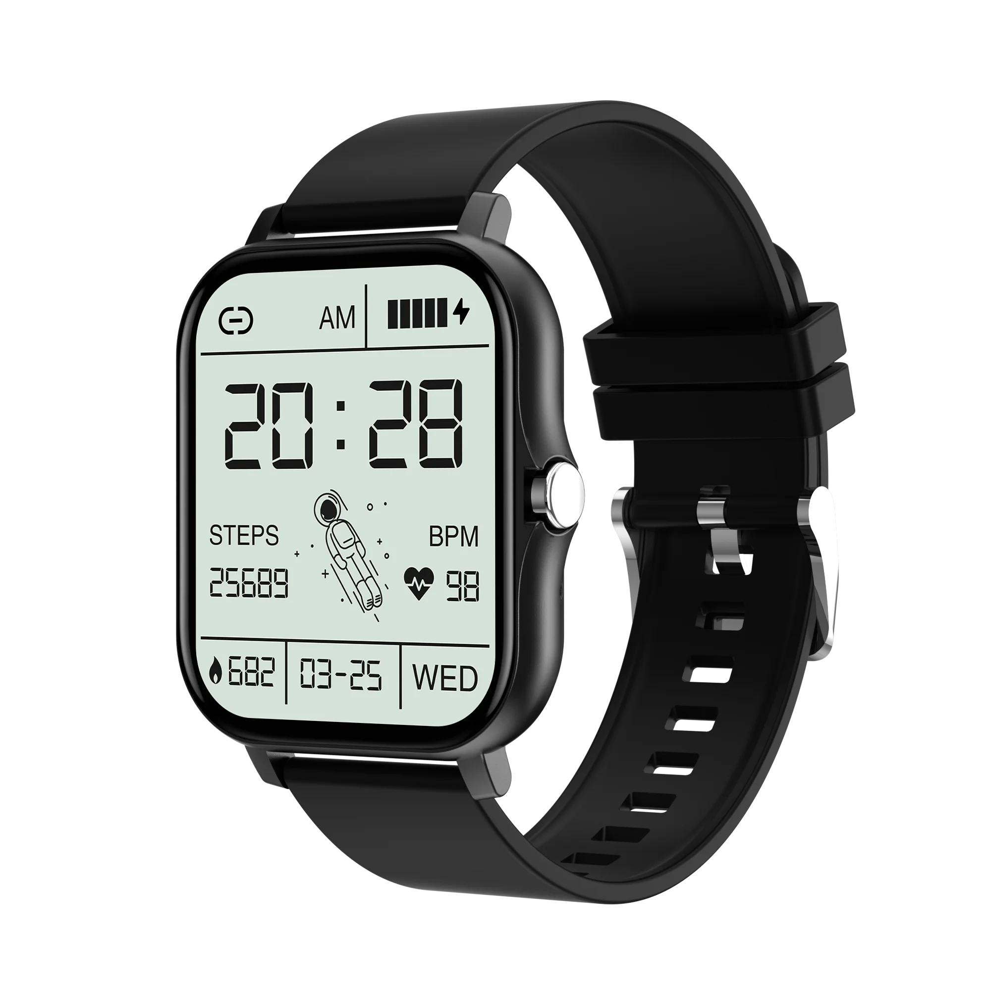 2022 Smart Watch With BT Call HR BP Health Tracker Watch Face Push Smartwatch Watch