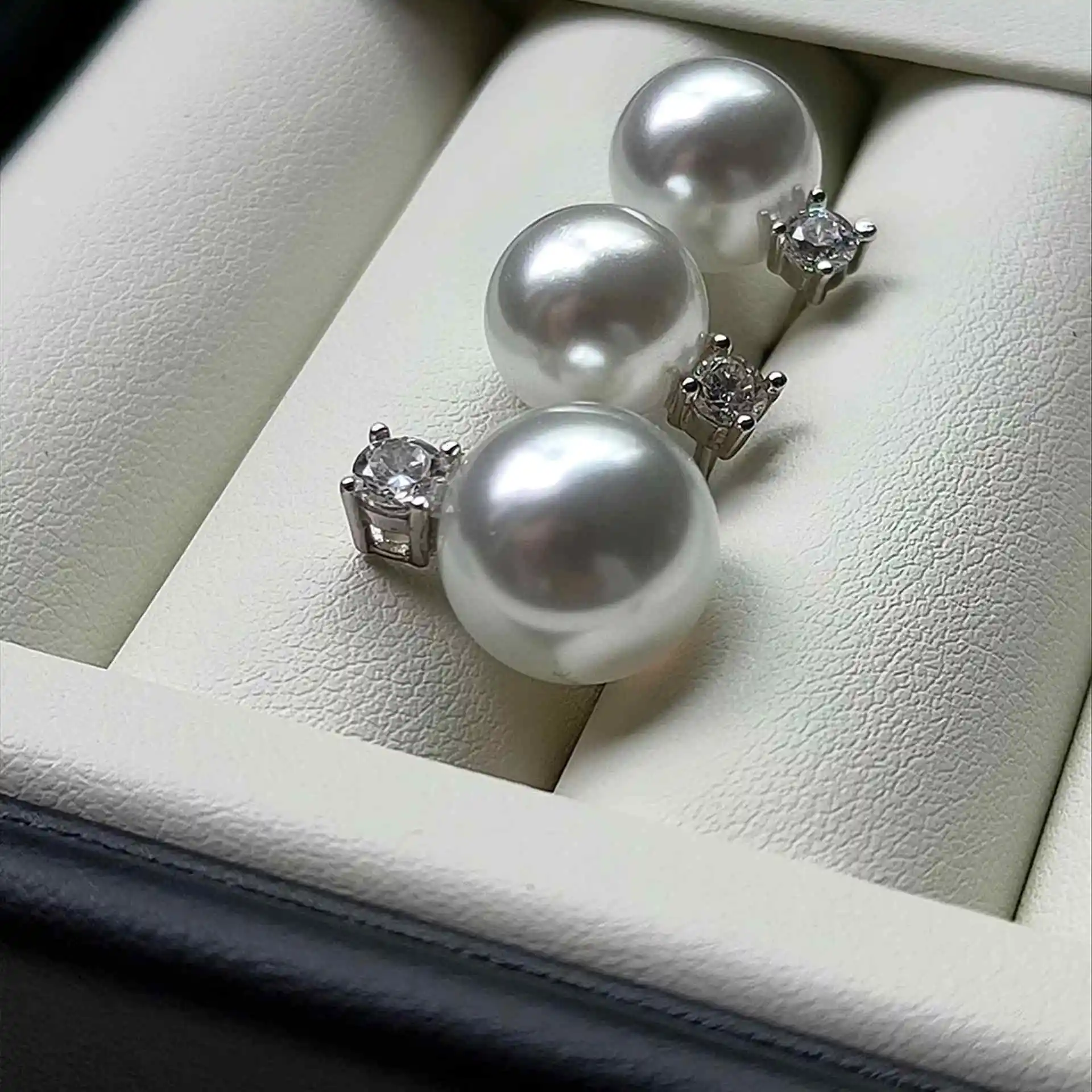 S925 sterling silver princess set 9-10 mm freshwater pearl necklace earring set classic jewelry