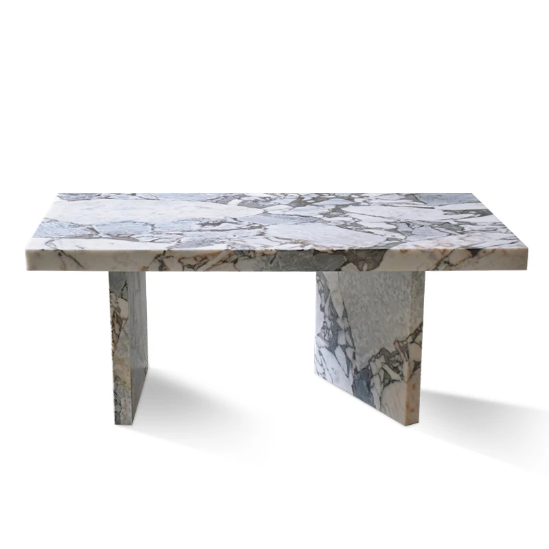Italian modern furniture dining table set luxury marble high end factory stone marble dining table