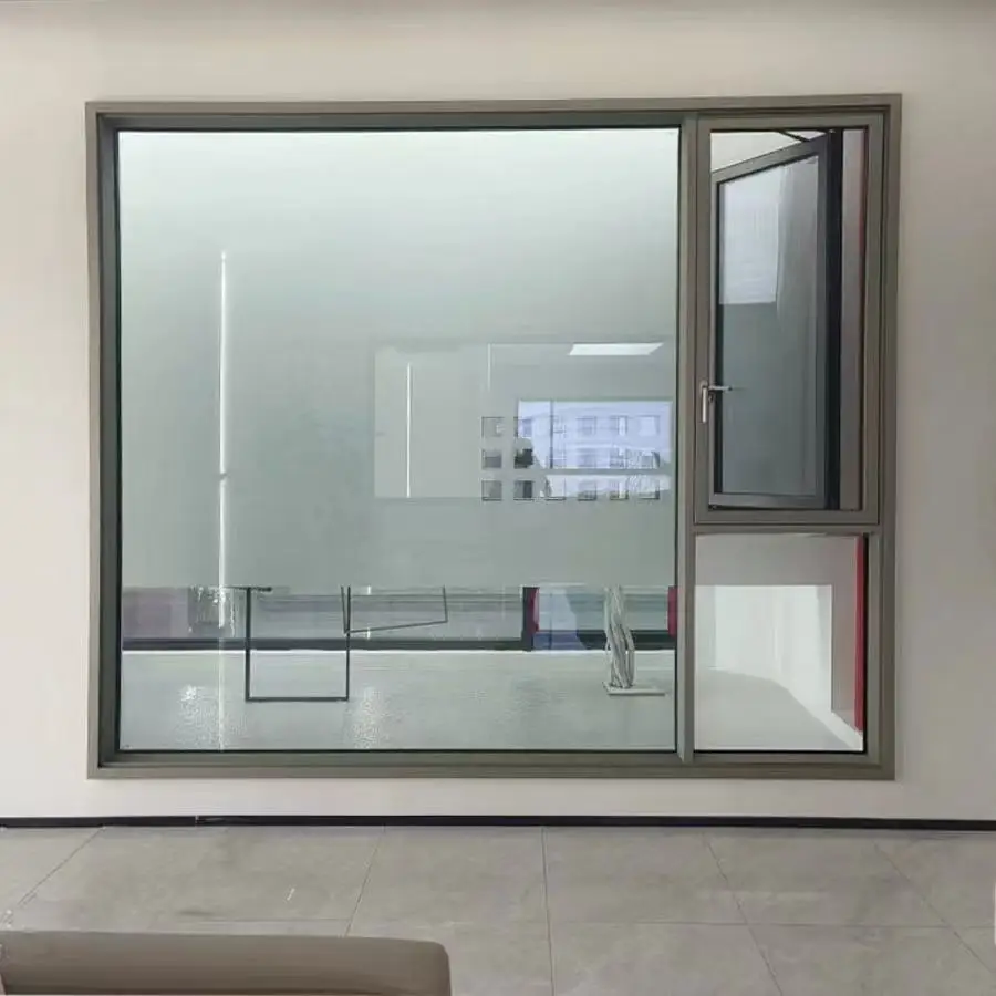 custom double glazed  aluminum aluminum windows casement aluminum glass window with NFRC certificate