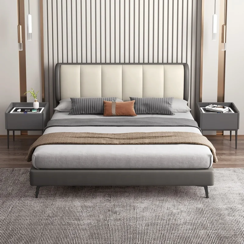 Bedroom 3C tempered glass countertop LED energy-saving ring light smart bedside table with wireless charging