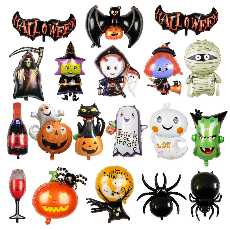 New Halloween Foil Balloon Ghost Festival S-kull Head Pumpkin Halloween Theme Party Scene Decoration Balloons Kid Toys