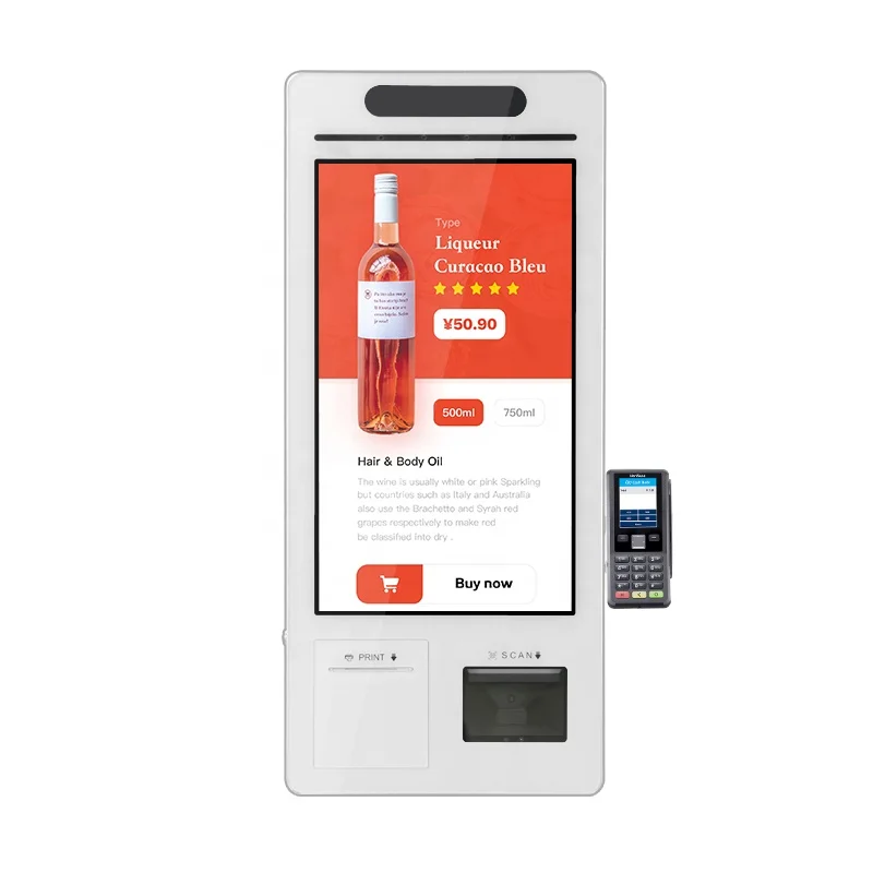 Умный магазин POS-решение беспилотный нетронутый киоск самообслуживание автоматическая машина для оплаты