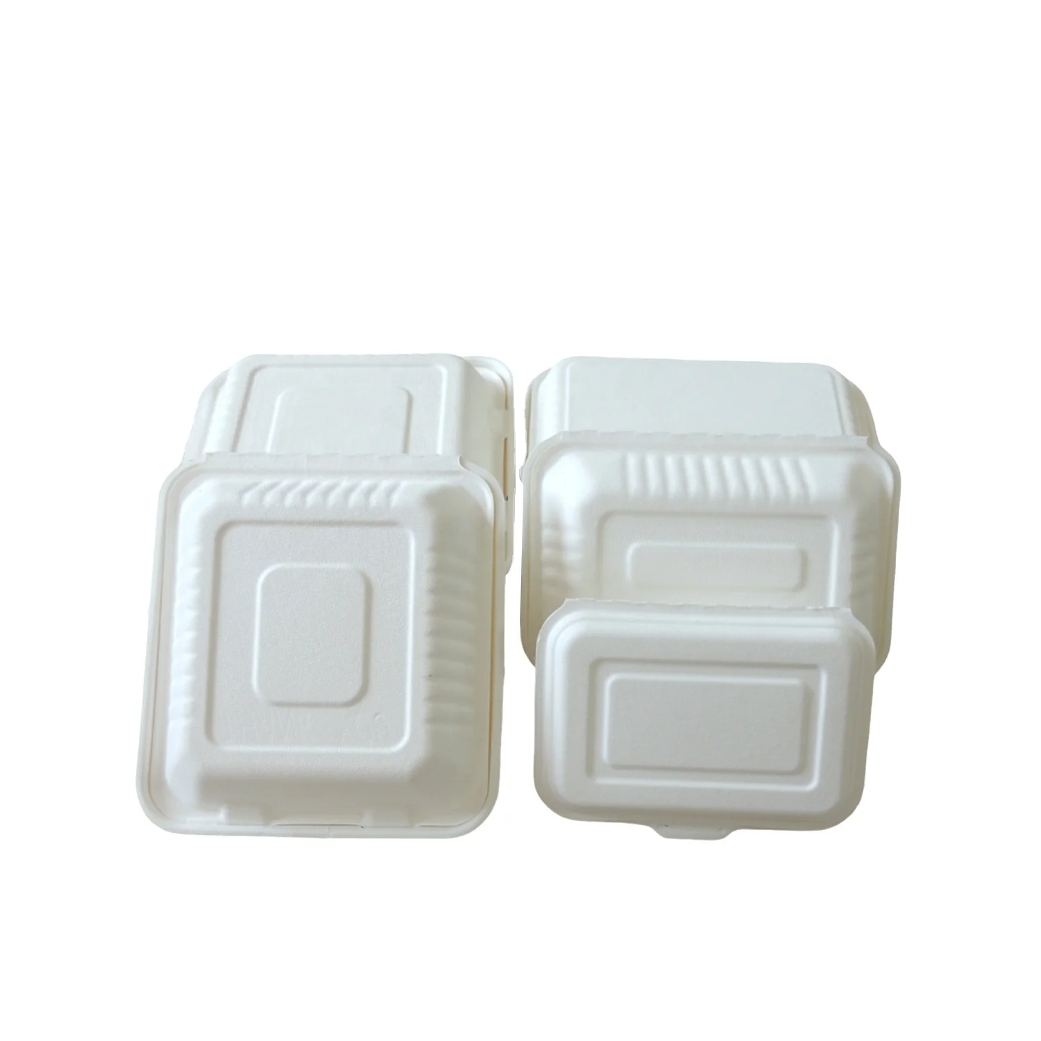 Food Grade Disposable Biodegradable cornstarch clamshell with competitive price