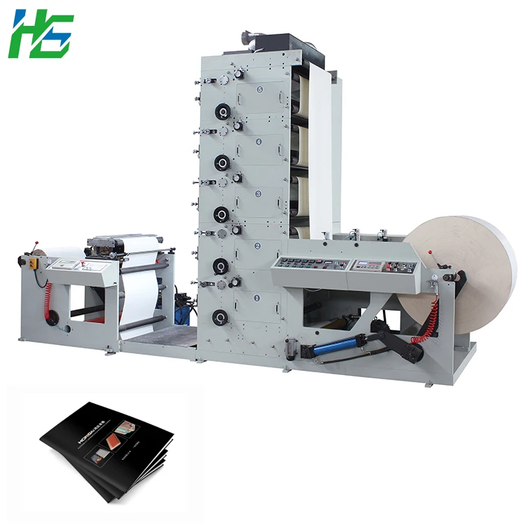 Six Color Newspaper Film Non Woven Flexographic Printing Machine