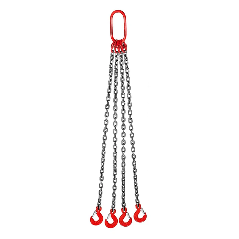 Carbon Steel Steel Black Chain Sling Transport Heavy Duty Four Leg Lifting Chain