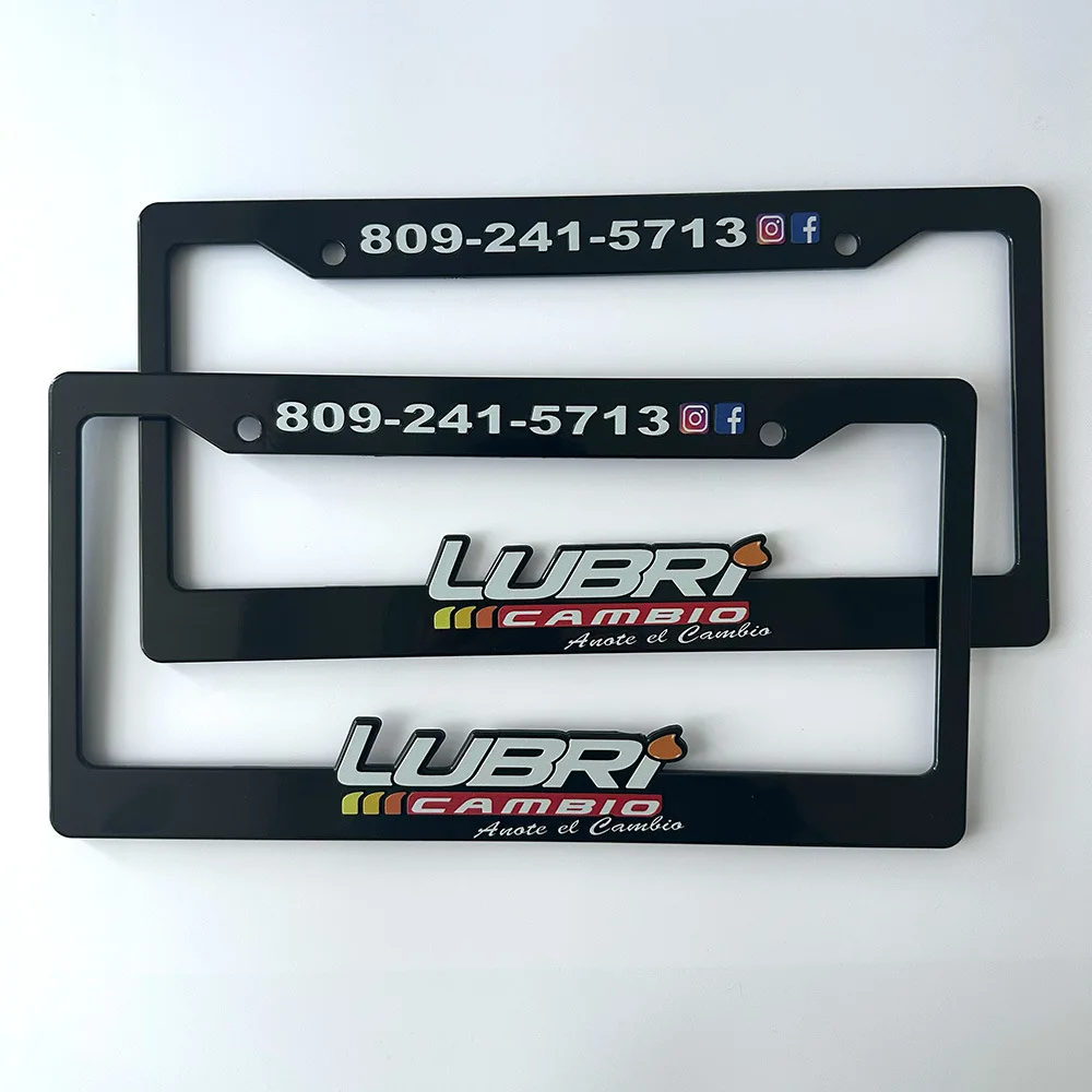custom Motorcycle license plate frame Cover Zinc alloy Car Number License Plate Frame sign stainless steel license plate frames
