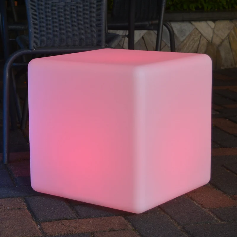 OEM LED Rechargeable Light Up Bar Furniture APP Control 16 Color Changing IP67 Waterproof Cube Chair For Event Party Wedding