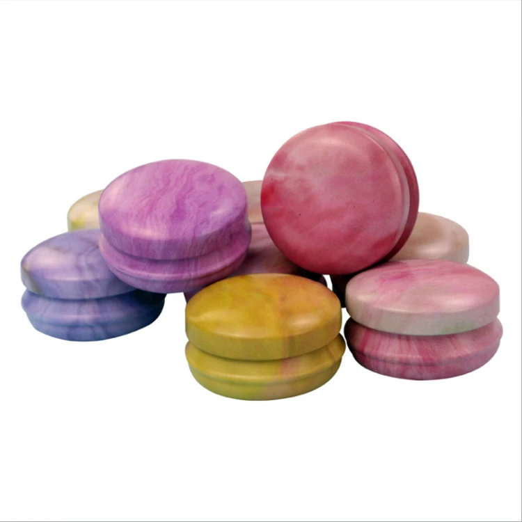 Hot Selling Tinplate Round Cosmetics Tin Box Mini Wax Tin Box/Colorful Macaroon Balm Tin Container