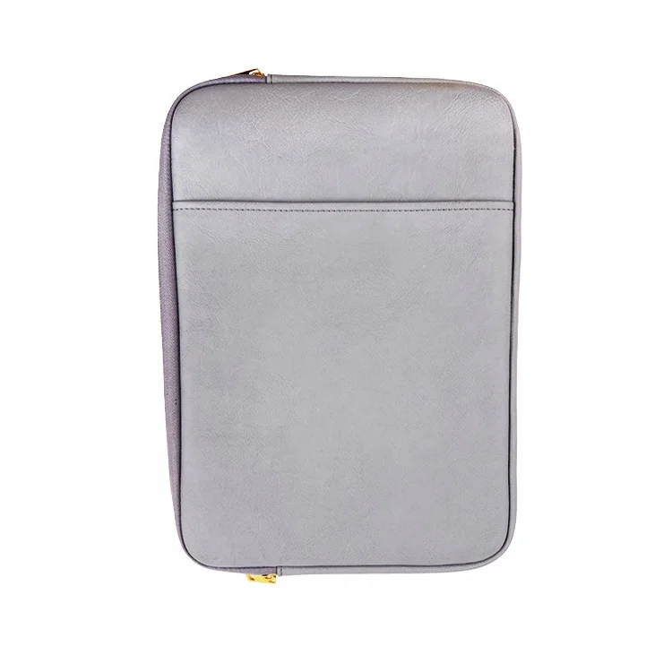 
High quality Custom wholesale leather Thick Quilted protective waterproof Ipad bag Pad case protector folio 