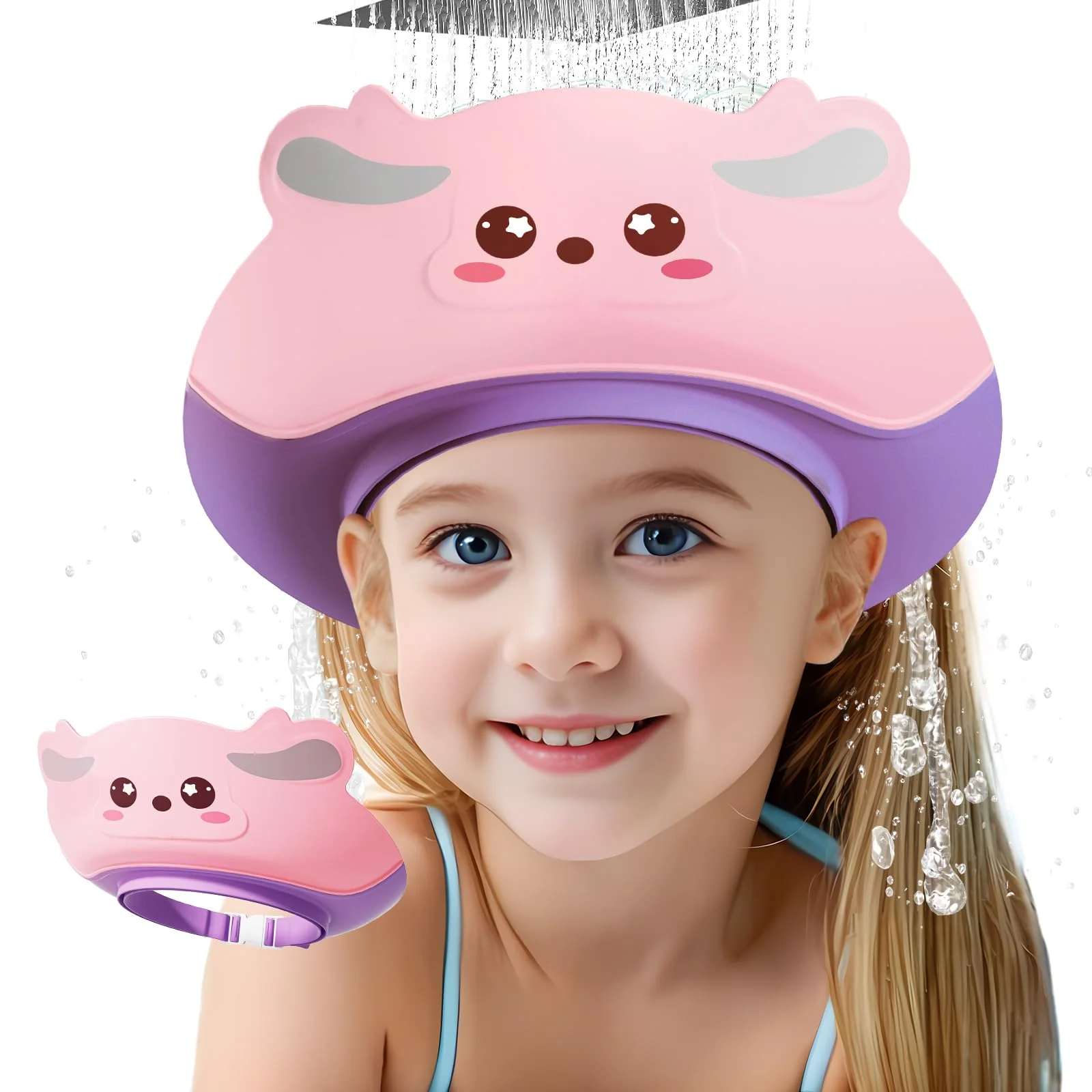 OEM Baby Shower Capss Adjustable Hair Wash Hat Cute Cartoon  Baby Bath VisorBaby Care Wash Hair Shower Capss For 0-6 Years Kids