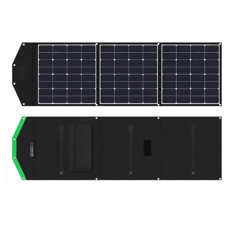 150W foldable solar panel with kickstands QC3.0 USB-A Type-C for Jackery Rockpal Goalzero Suaoki Power generator most station