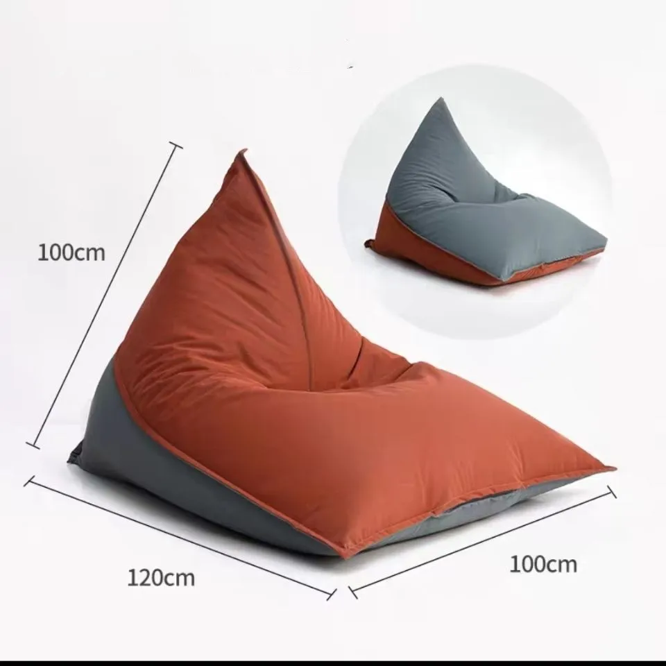 Wholesale triangle bean bag lazy sofa lounge bean bag chair for adults