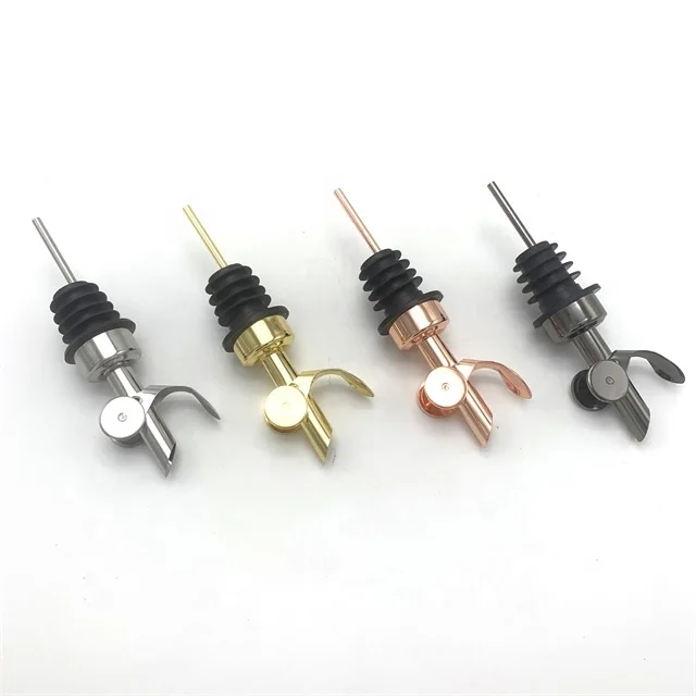Bar Home Kitchen Stainless Steel Silver Rose Gold Copper Black Olive Oil Vinegar Wine Bottle Liquor Cork Spout Pourer