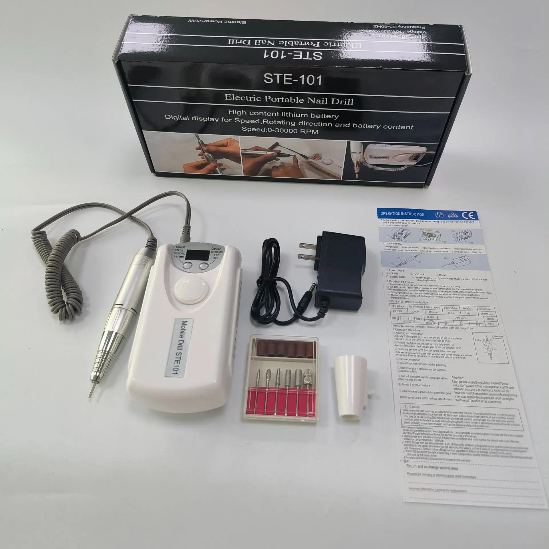 Nail Drill for Acrylic Powder 30000 RPM Nail Electric Efile Nail Drill Machine