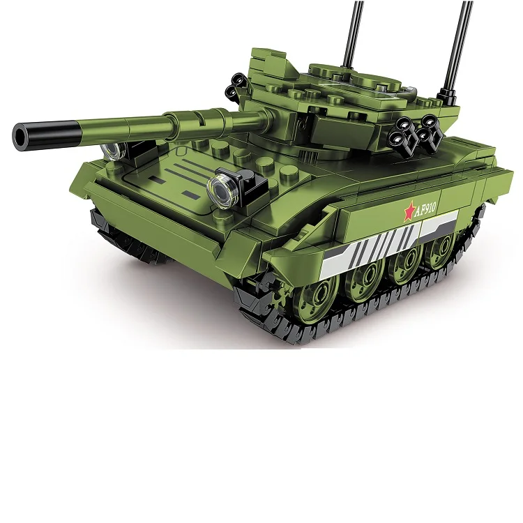 New arrival military armored vehicle tank off road toy car blocks with color box