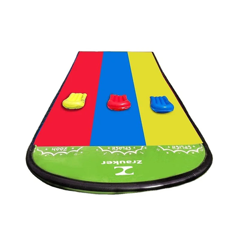 Wholesale children & adult outdoor summer water slide lawn inflatable lawn inflatable water jet pad water slide toy