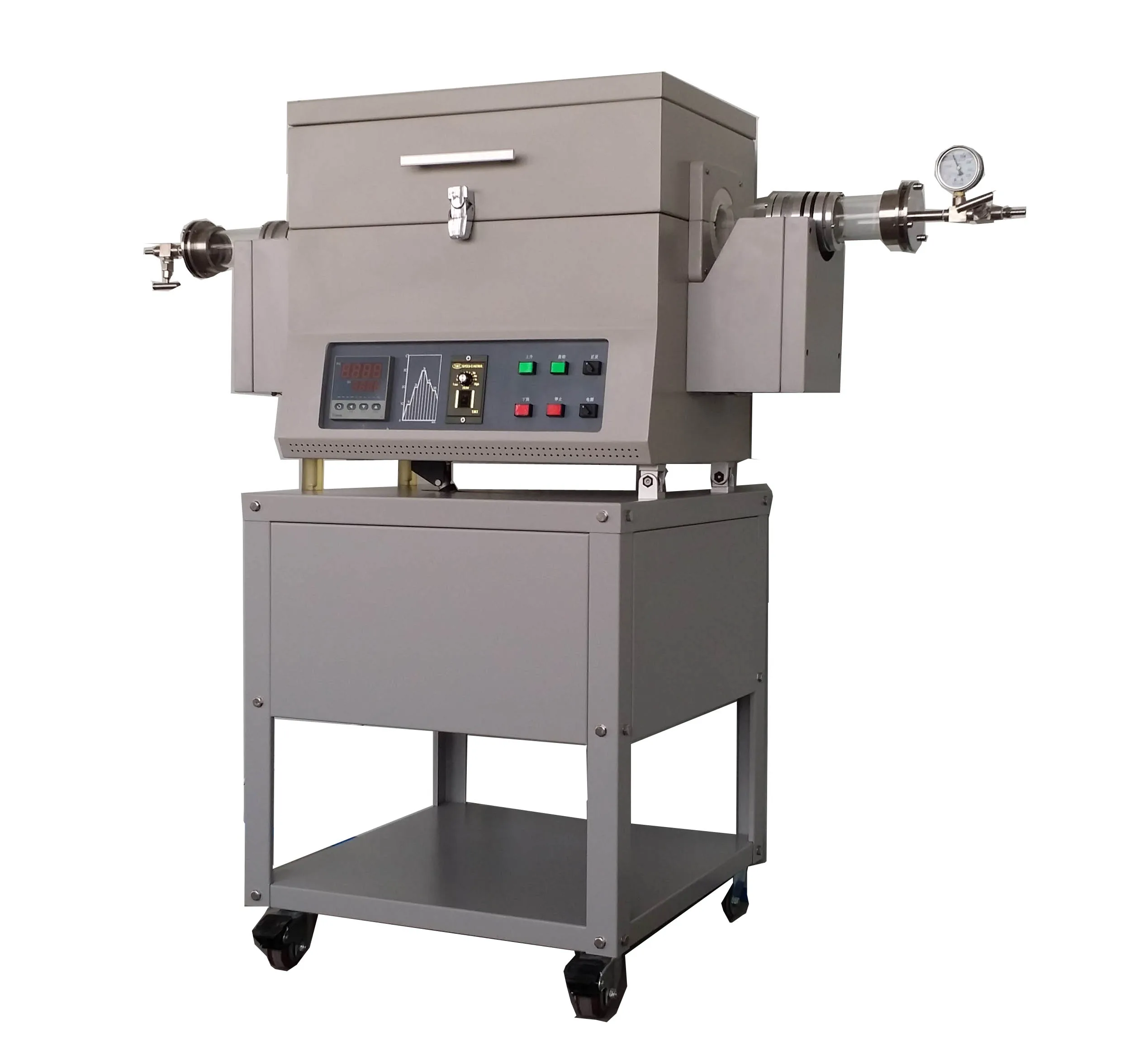 Поставка вакуумной кварцевой пиролизной вращающейся трубчатой печи 1200C