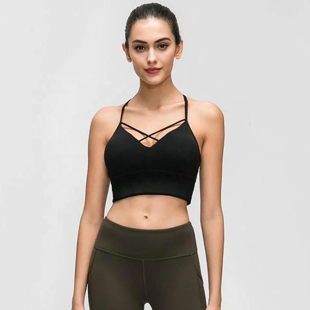 
High Quality Fitness Yoga Wear Sport Clothing Two Piece Seamless Sports Bra 