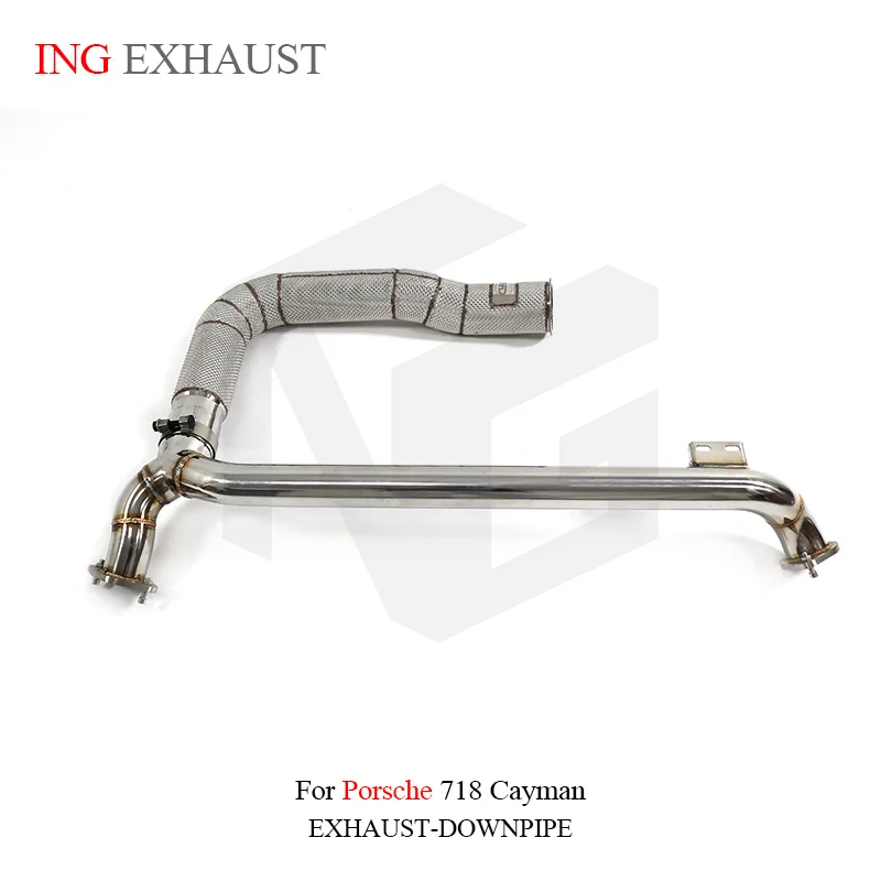 ING For Porsche Cayman 718 Downpipe 2016+ Cayman Boxster 982 718 2.0T 2.5T stainless steel With catalytic Downpipe
