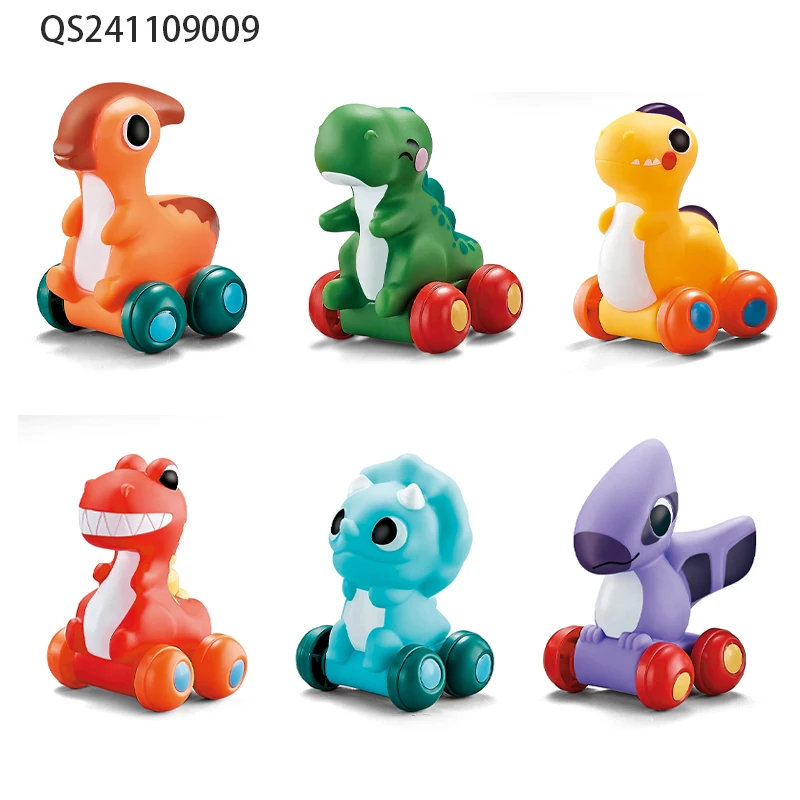 QS Factory New Baby Learning Clawing Cute Animal Car Toys Colorful Plastic Cartoon Free Wheel Vehicle Toys For Children Gift