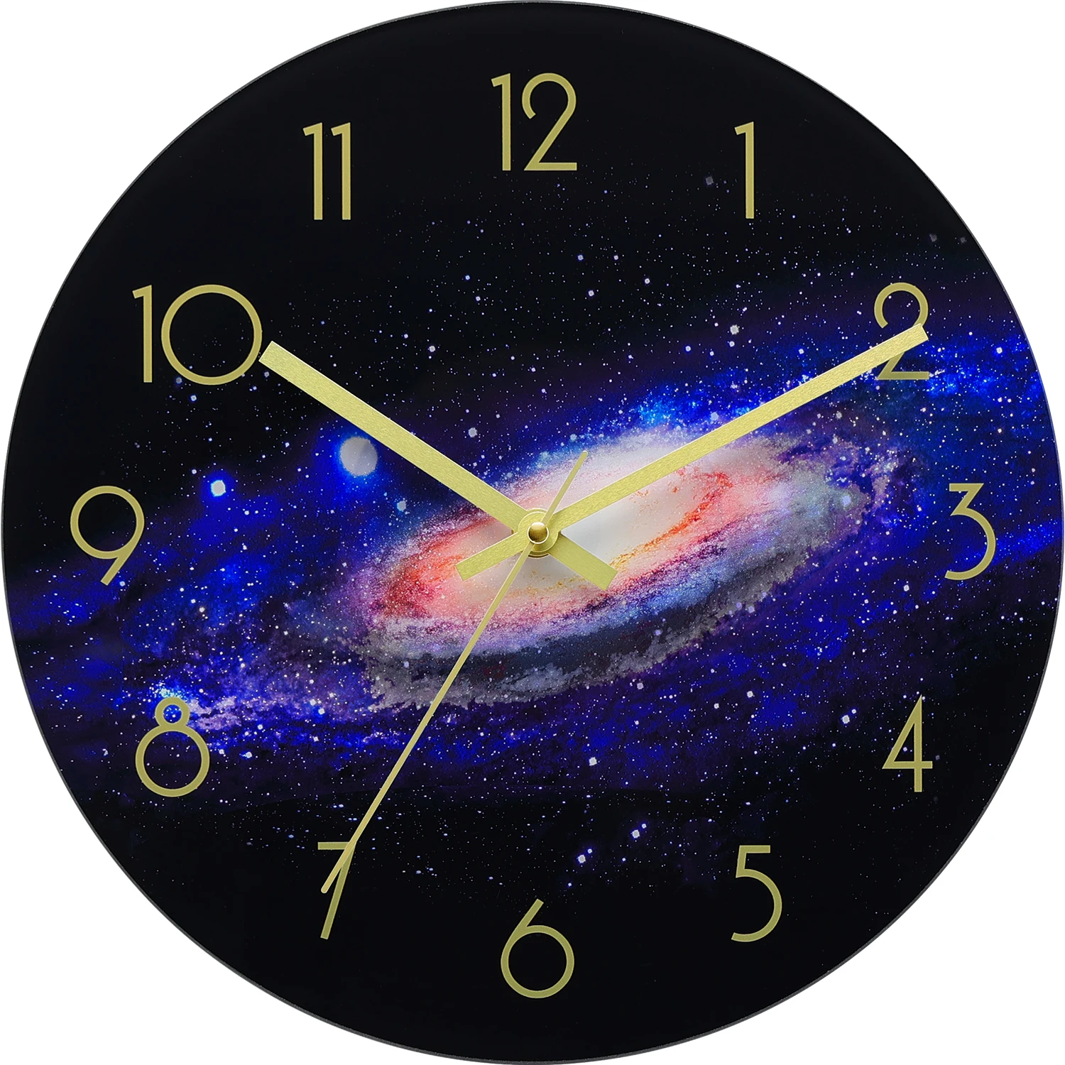 Starry skyGalaxy Modern Quartz 12 Inch Wall Clock
