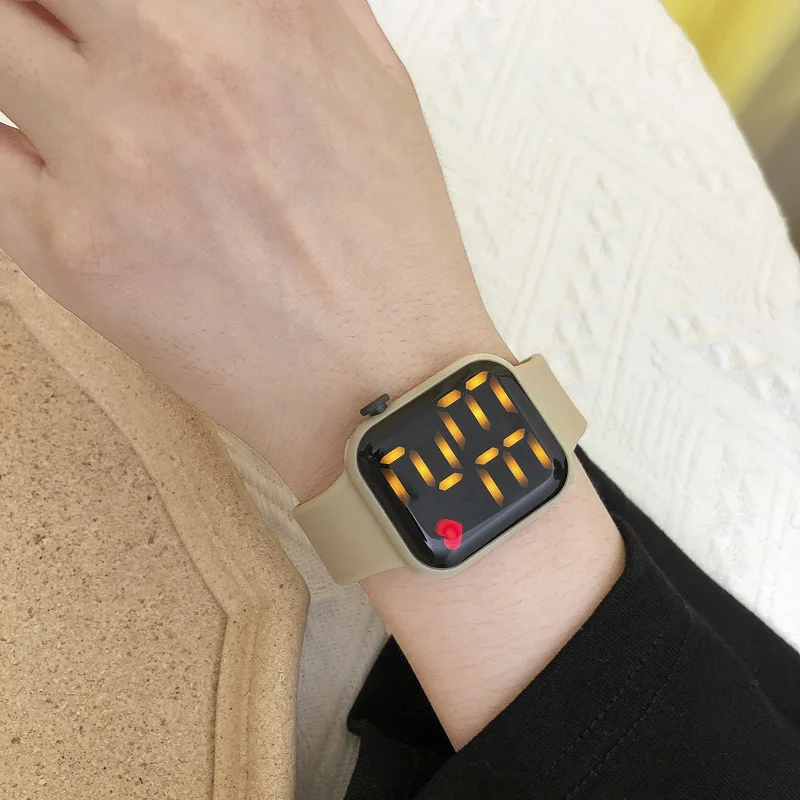 2023 LED electronic vintage kids watch creative outdoor sports circular boys watches for men