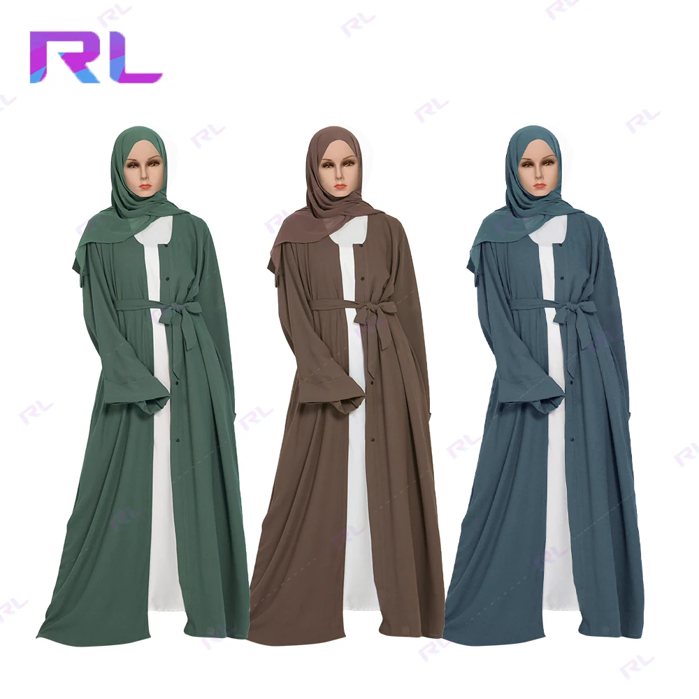 2024 dubai hijab scarf clothes printed niqab chiffon linen modal silk luxury custom muslim dress set abaya for women