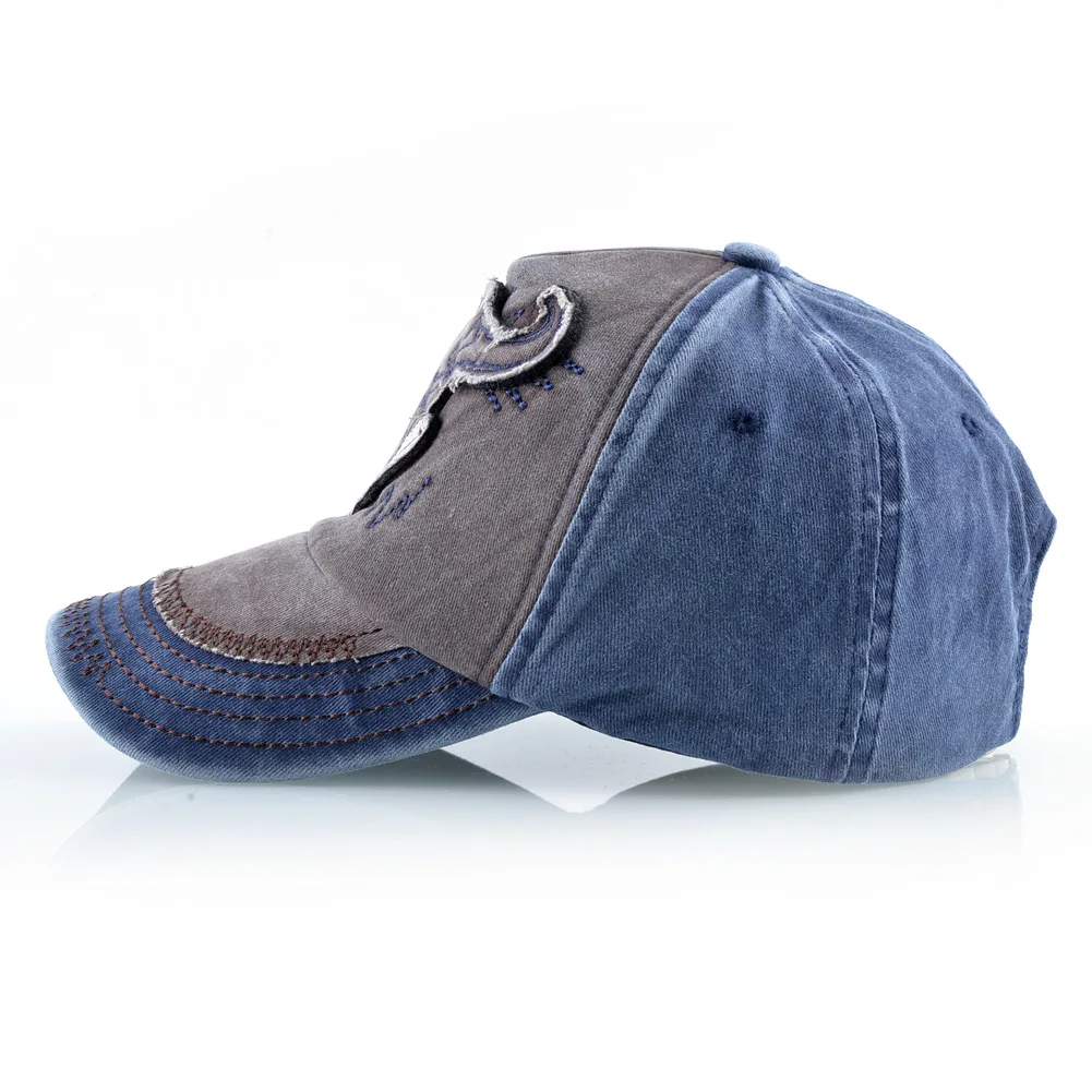 Vintage cotton adjustable snapback dad hat baseball cap dyed distressed washed sports caps