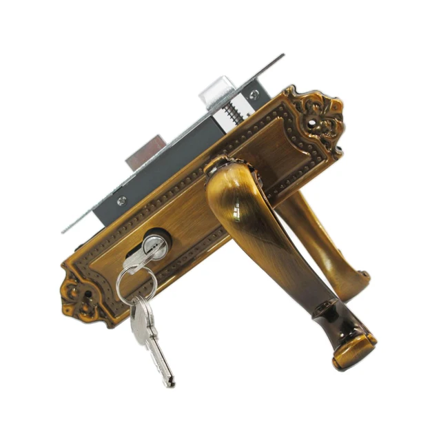 Oem Chromed Iron Aluminum Mortise Cylinder Deadbolt Lever Handle Mortise Lockset