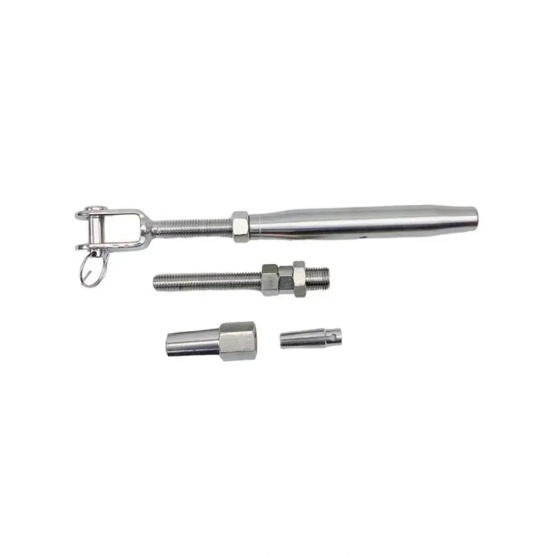 Stainless Steel Close Body Threaded Stud Tension Swageless Jaw Fork Terminal Turnbuckle With Quick Installation