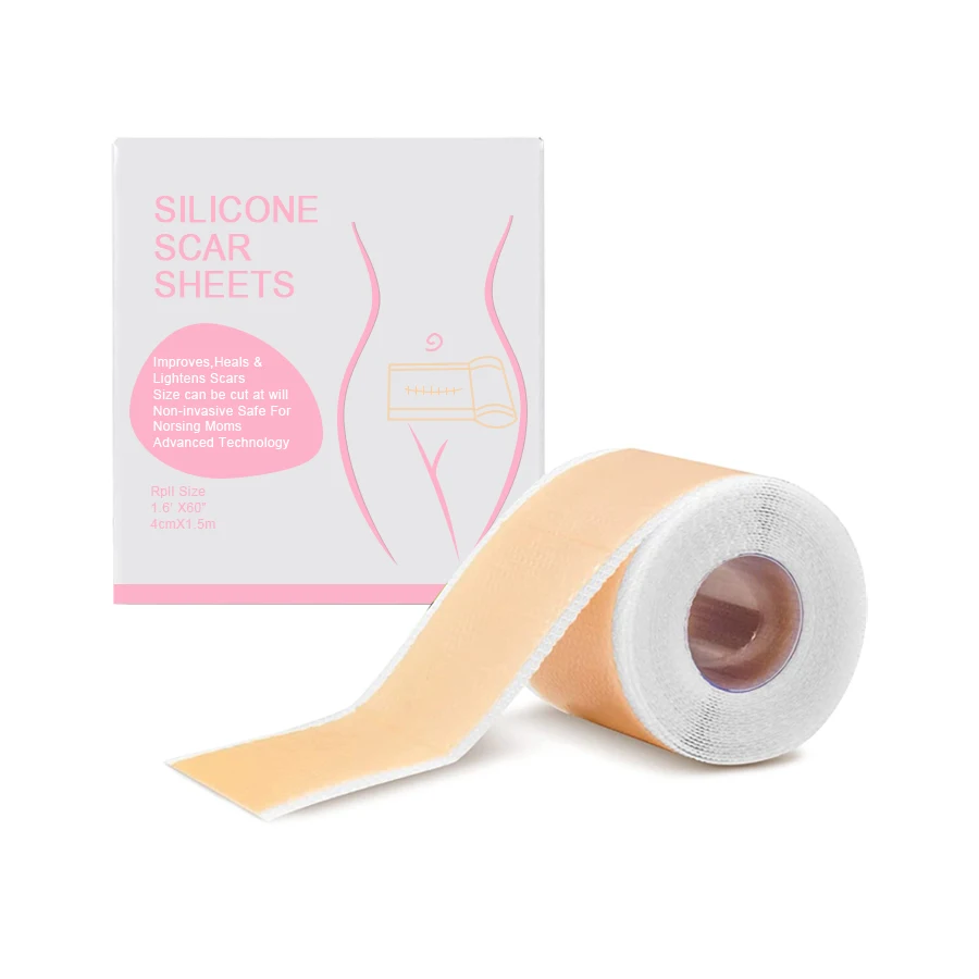 private label new style Professional Silicone Scar Sheets Tape Roll Scar Silicone Strips Reusable Scar Removal Sheets