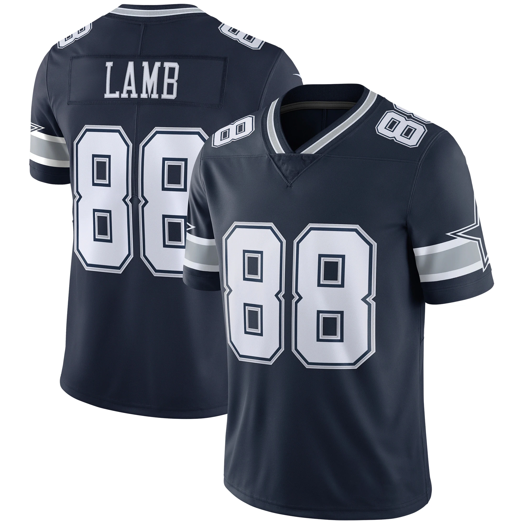 Dallas team American football jersey for men Cowboys uniforms CeeDee Lamb Navy Legend Jersey original 1:1 rugby shirts
