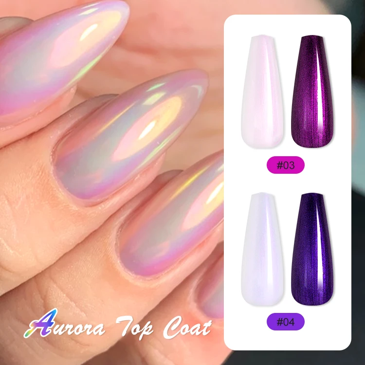 Nail Art Aurora  Top Coat 6 Colors  Top Coat for Your Nail Art