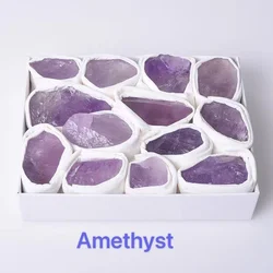 Various Of Crystals Quartz Block Natural Amethyst Rose Quartz Reiki Healing Mineral Specimens Stones With Box