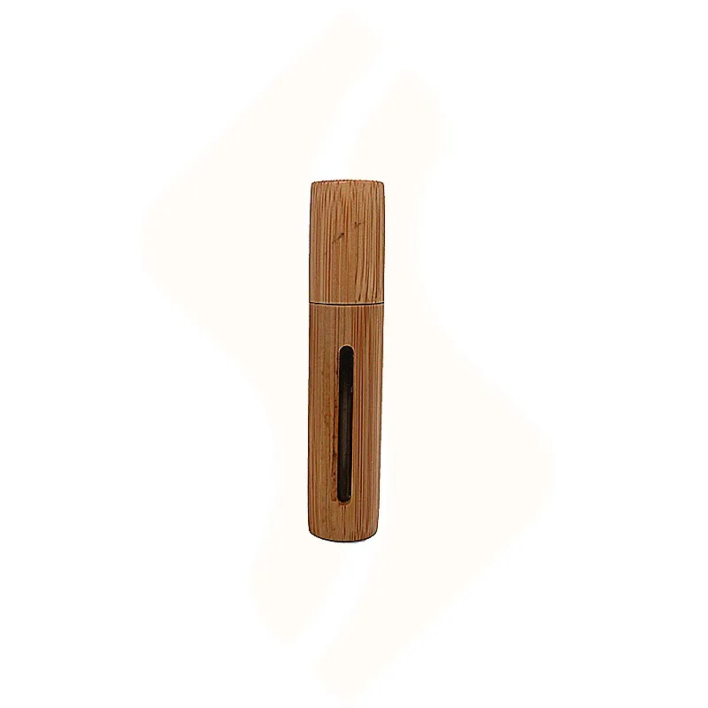 10ml Bamboo Shell Glass Roll on Bottles for Essential Oils with Stainless Steel Roller Balls Container