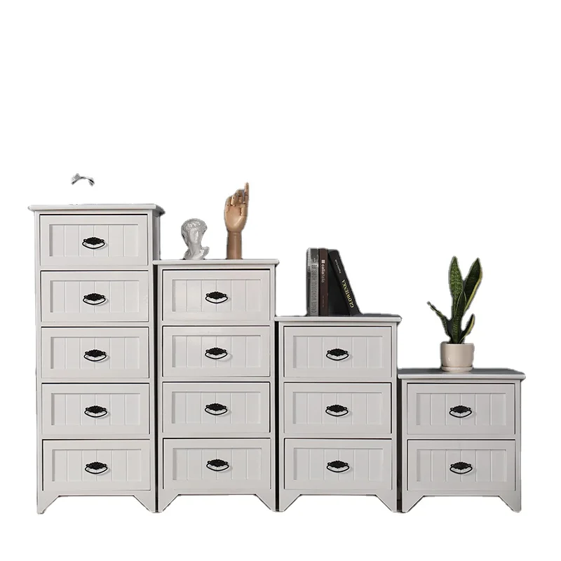 Bedside Cabinet Corner Table with Drawer and Door Storage Cupboard for Bedroom/Living Room/Hallway