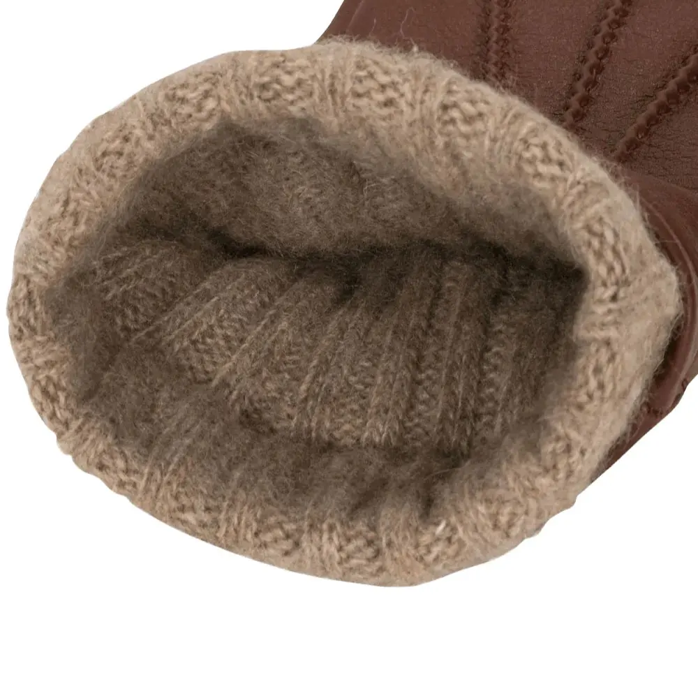 New Design Custom Warm Mens Black Sheepskin Windproof Driving Mens Leather Gloves