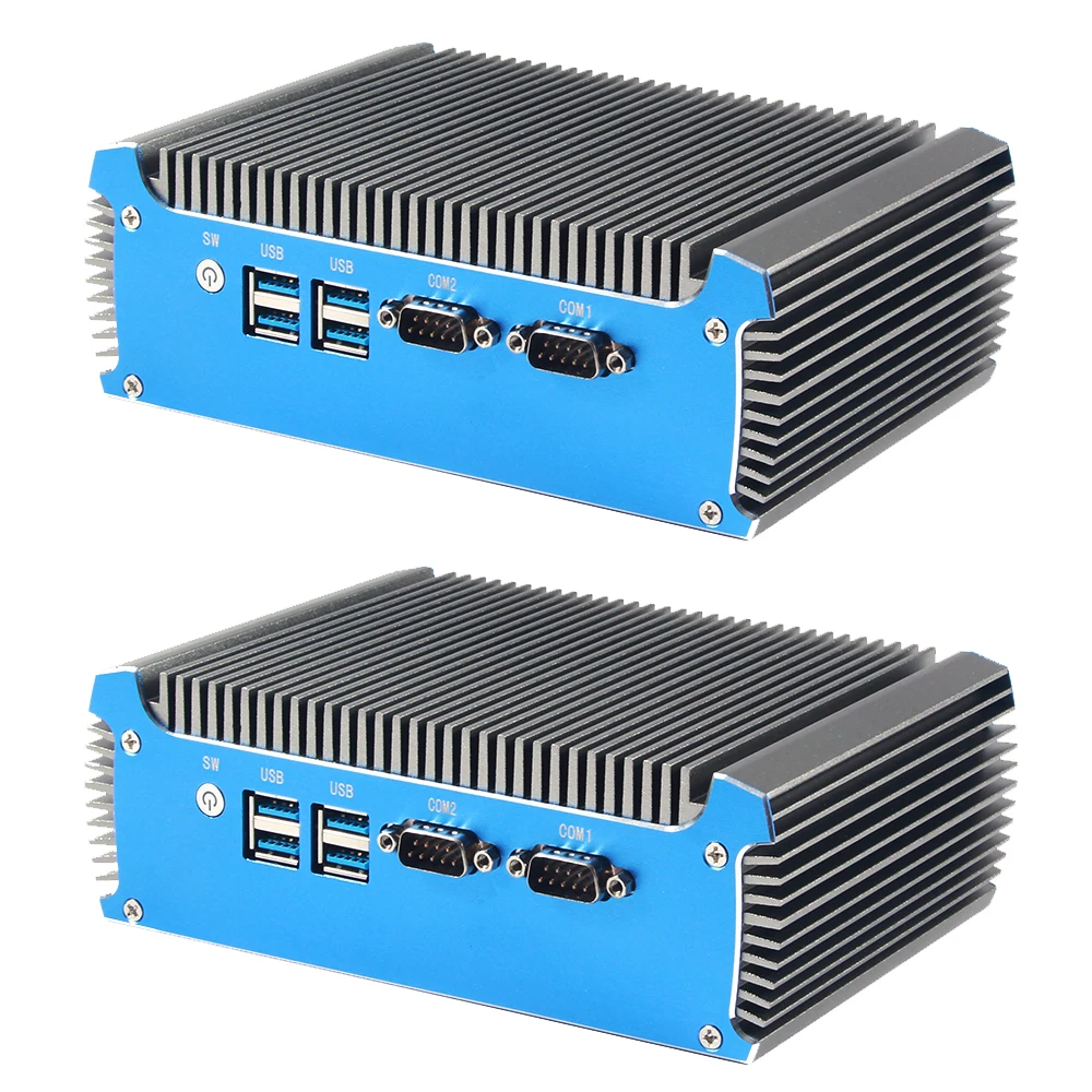 Mini ordinateur de bureau sans ventilateur 3805u I3 I5 nuc avec double RS232 Lan industriel PC