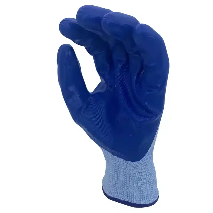 No MOQ request nitrile smooth hand protective gloves safety tools PPE working gloves for construction durable and breathable