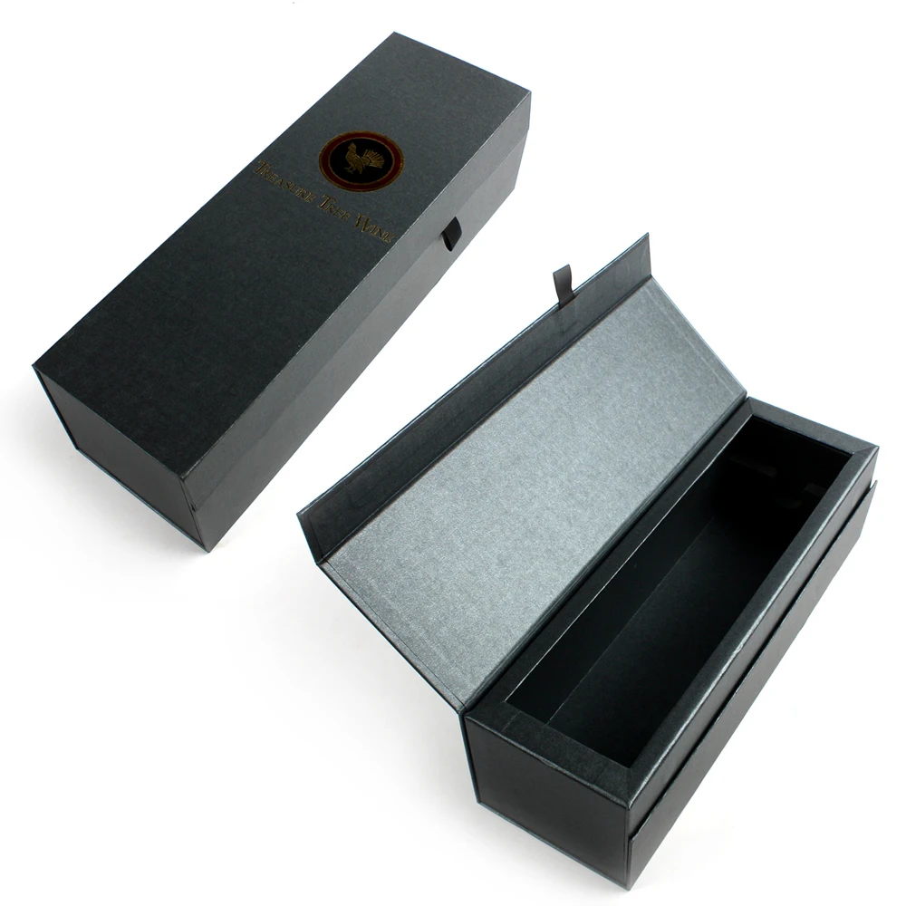 Low MOQ custom luxury wine magnetic lid  boxes packaging  EVA insert and foam