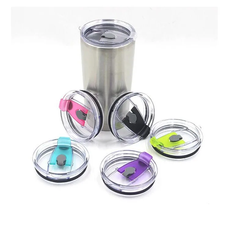 Hot Sale 20oz 30oz Spill Proof Eco Clear Plastic Lid Promotional Tumbler Cup BPA Free Plastic Lid