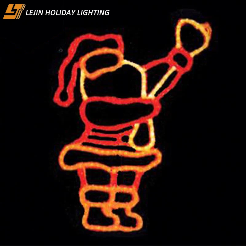 Lejin holiday light 110V 2d led christmas santa claus motif light
